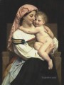 Femme de Cervara et Son Enfant 1861 Realism William Adolphe Bouguereau